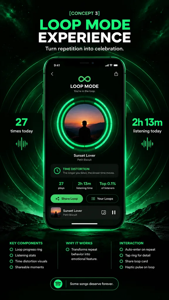 螢光循環模式音樂應用概念海報
