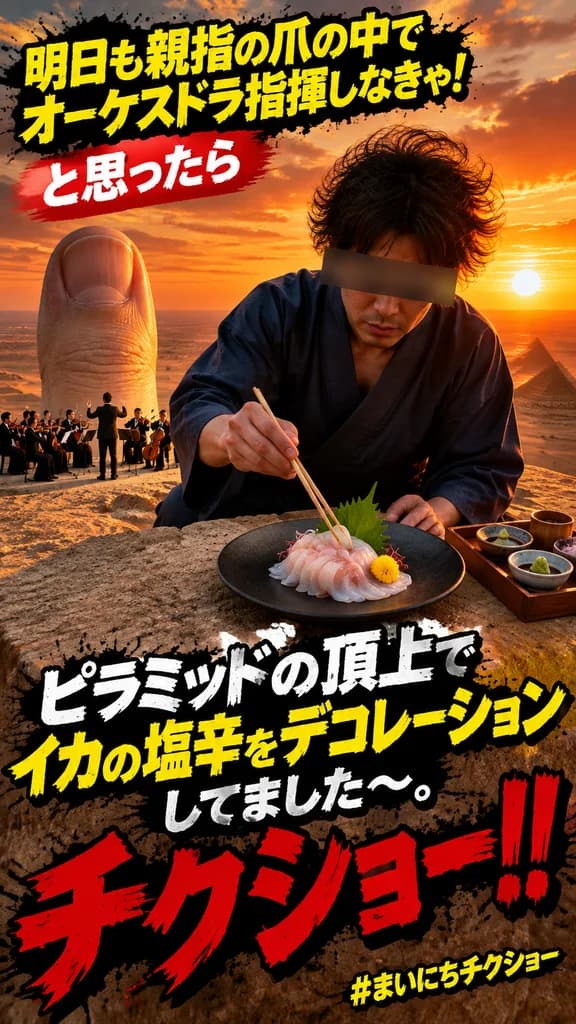 Absurdist Japanese Pyramid Meme Poster