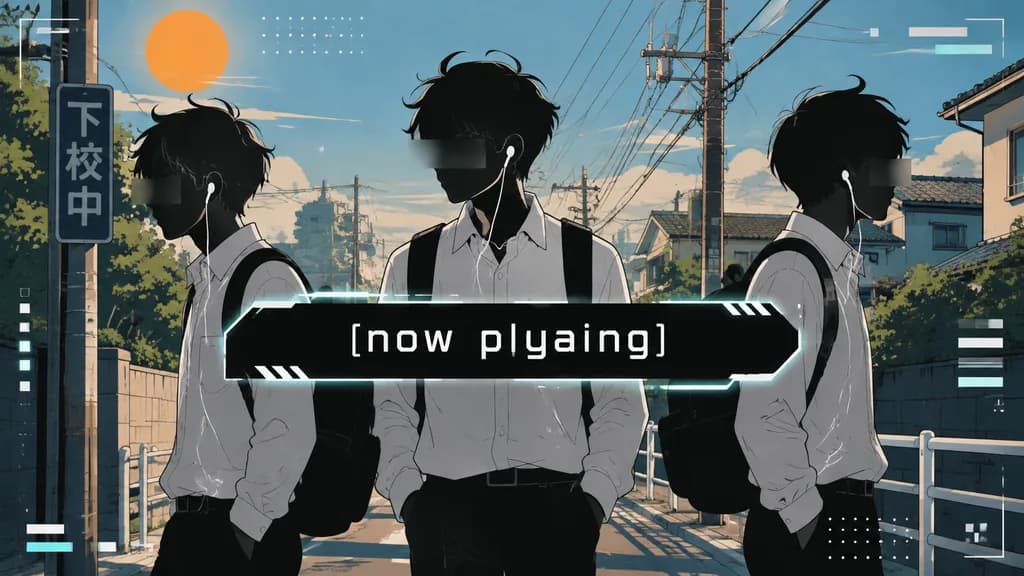 Anime Lo-Fi Schoolboys Street Visual
