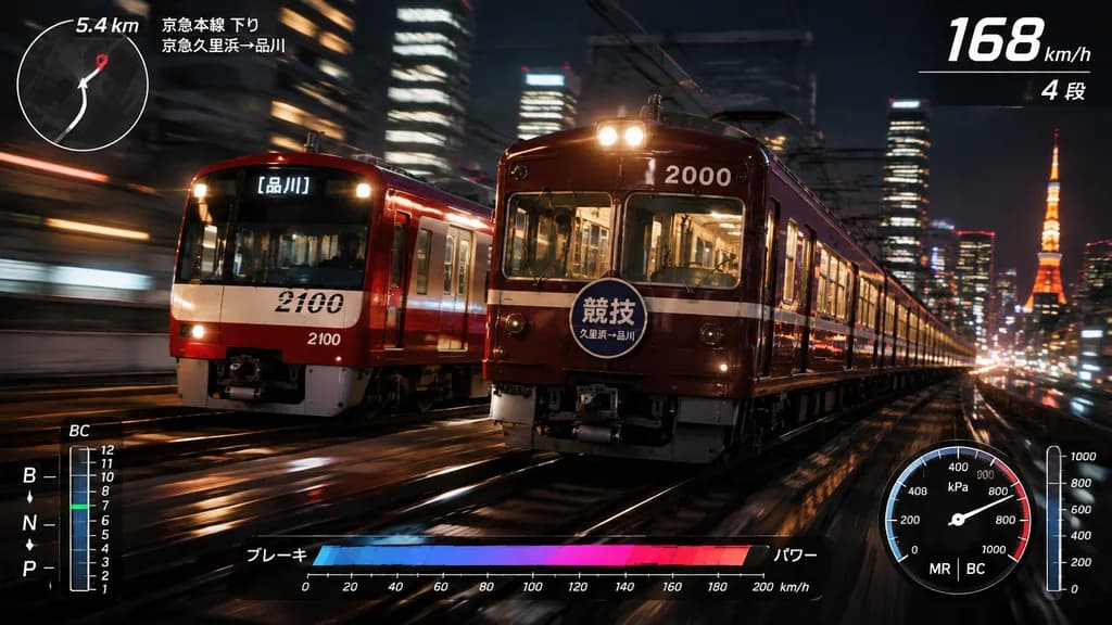 Night Train Racing Arcade HUD Scene