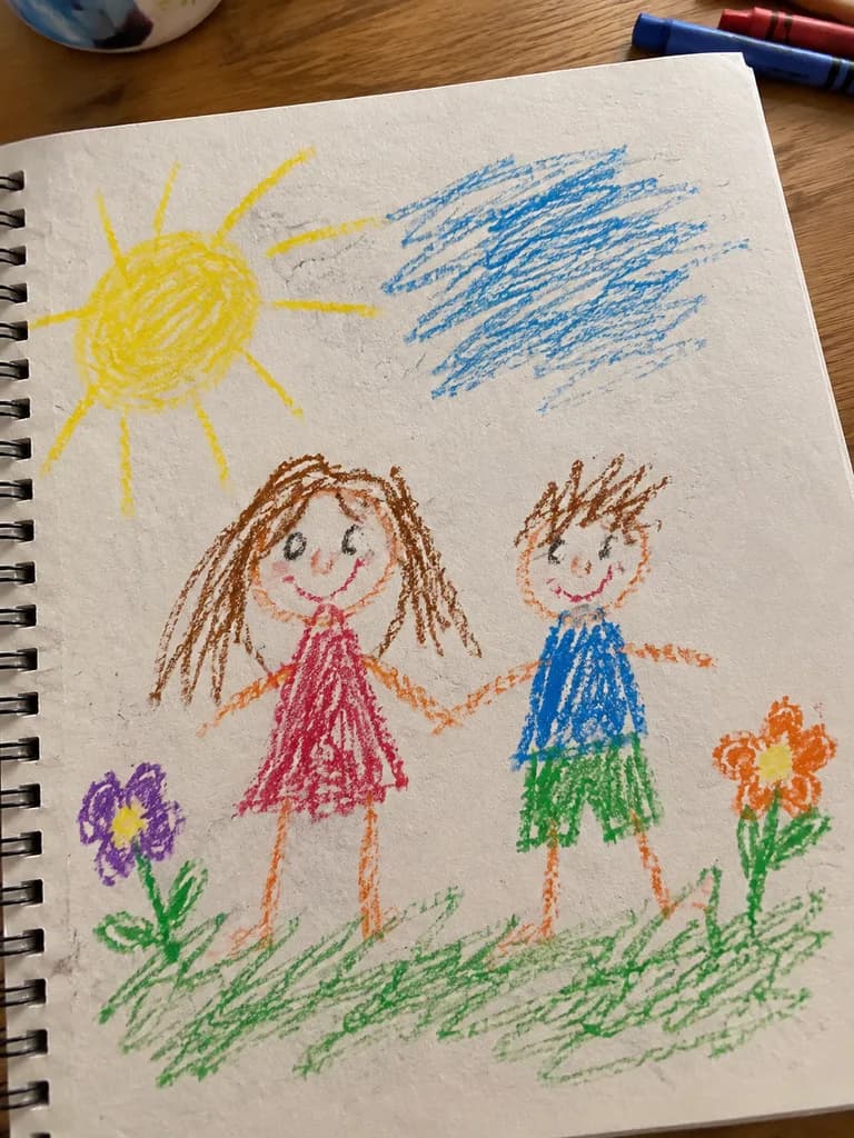 Child Crayon Sketchbook Photo