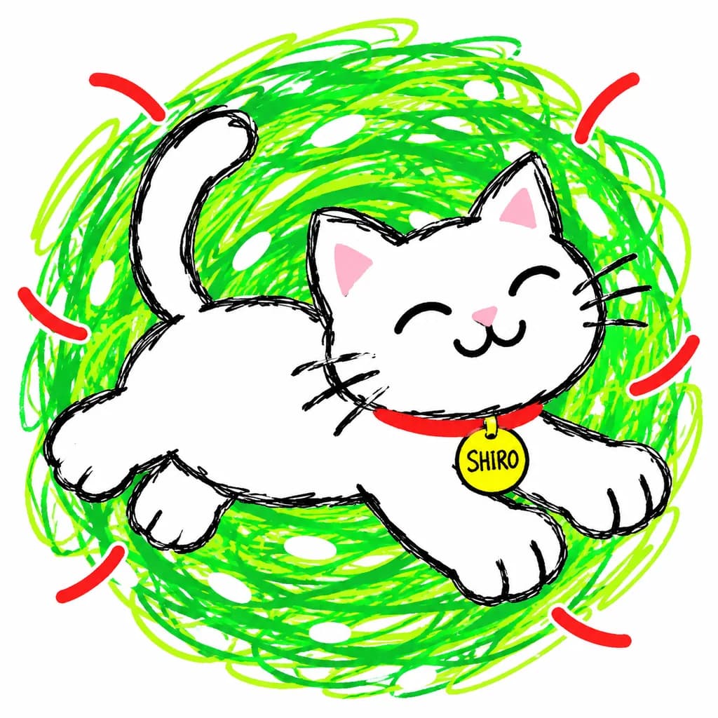 Clumsy Meme Scribble Cat Doodle
