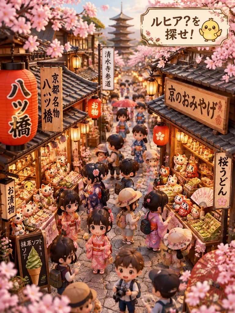 Kyoto Souvenir Street Hidden Mascot Diorama