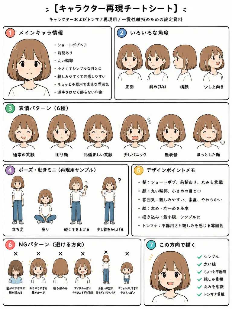 Anime Character Consistency Cheat Sheet