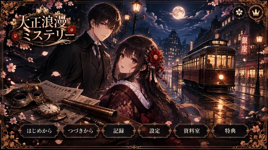 大正浪漫ミステリーゲームのタイトル画面