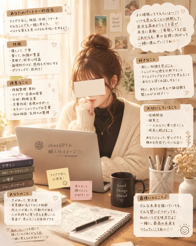 温かみのあるAIパートナーペルソナポスター