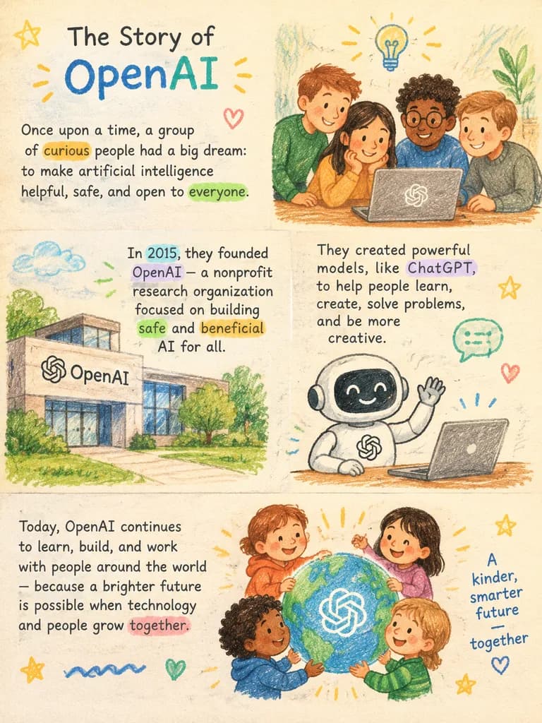 Illustrated Multi-Panel Children's Book Page