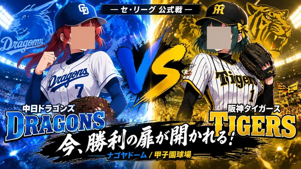Anime Baseball Rivalry Matchup Poster