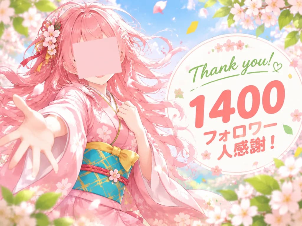 アニメ風フォロワー記念お祝いポスター