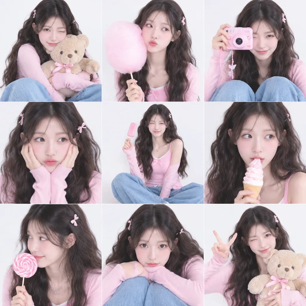 Pastel Y2K Magazine Photo Grid