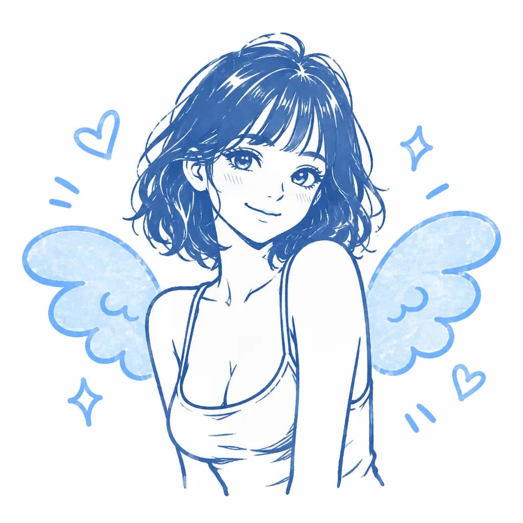 손그림 낙서가 더해진 라인 스티커 애니메이션