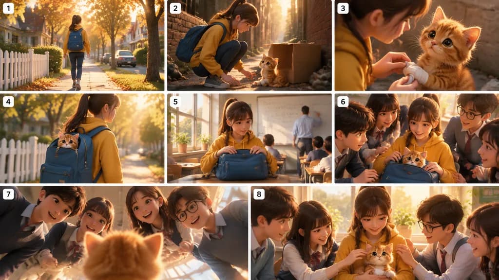 Kitten Rescue Storyboard Sheet