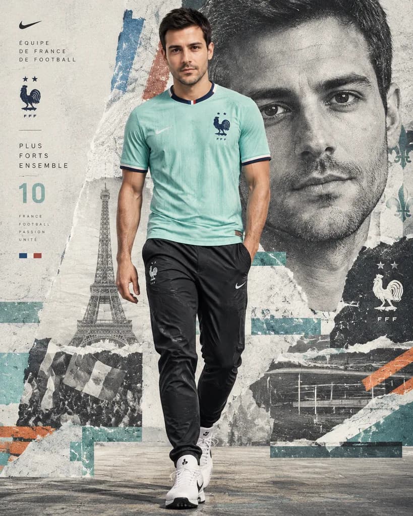 Cinematic Football Fashion Editorial Poster