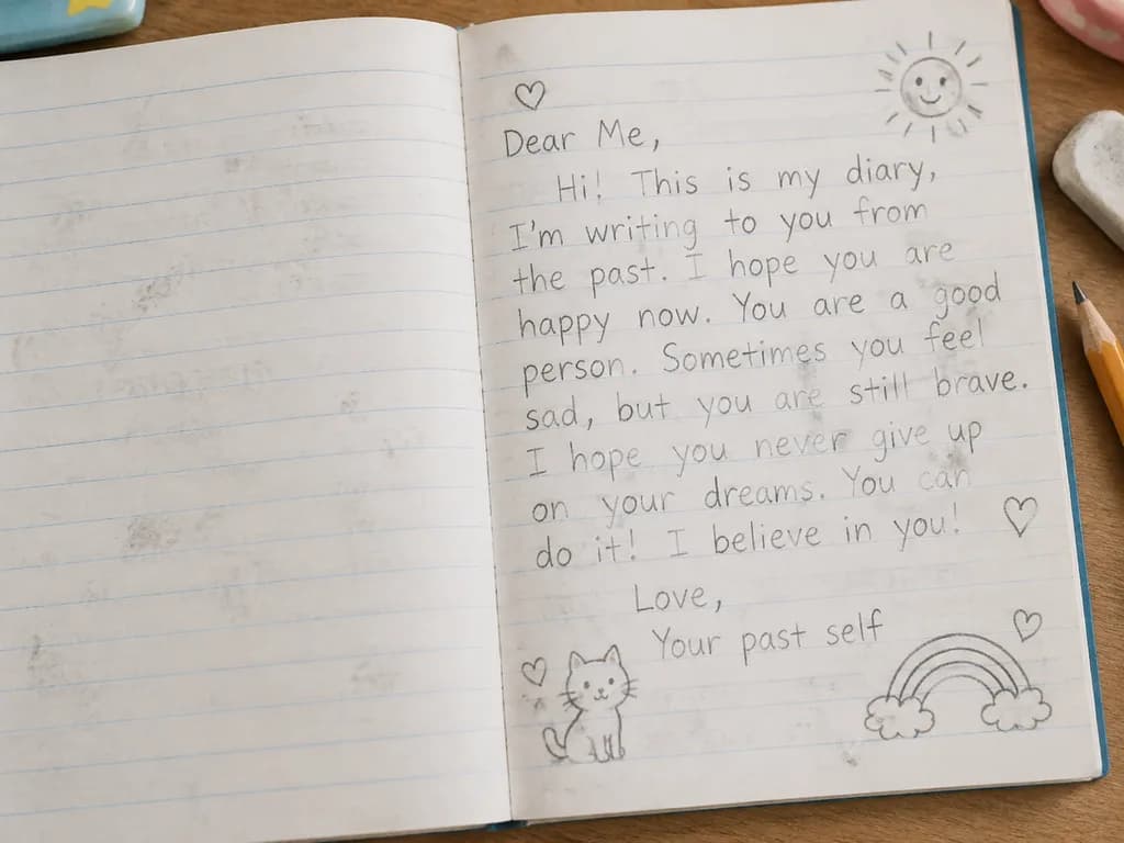 Elementary Student Handwritten Exchange Diary