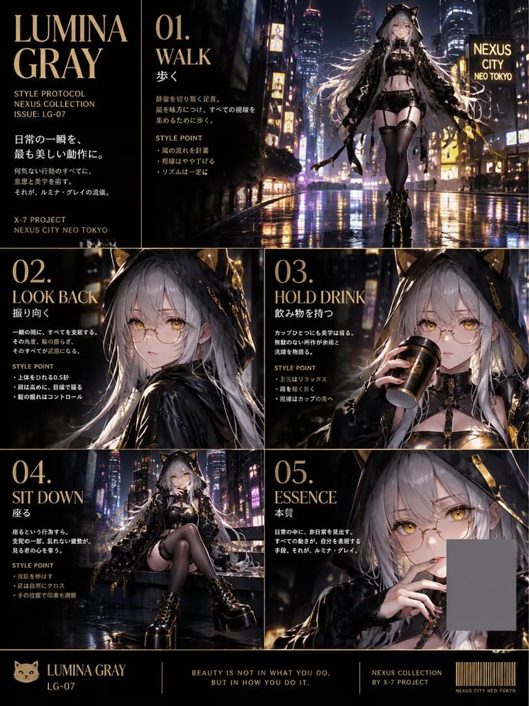 サイバーパンク風アニメファッション誌特集