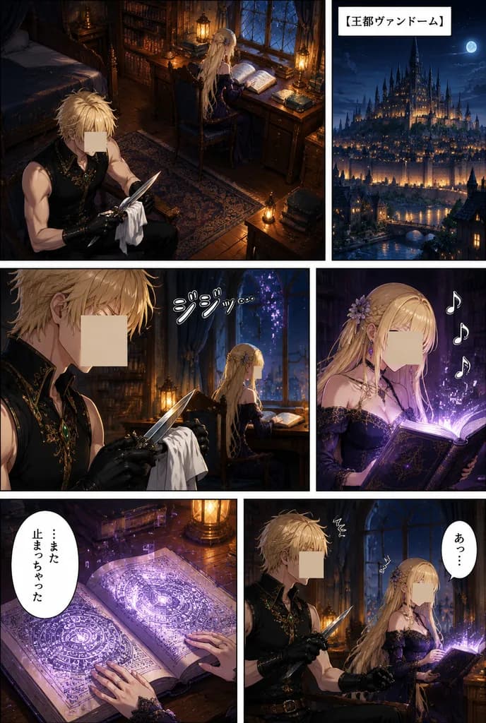 ダークファンタジー6コマ漫画ページ