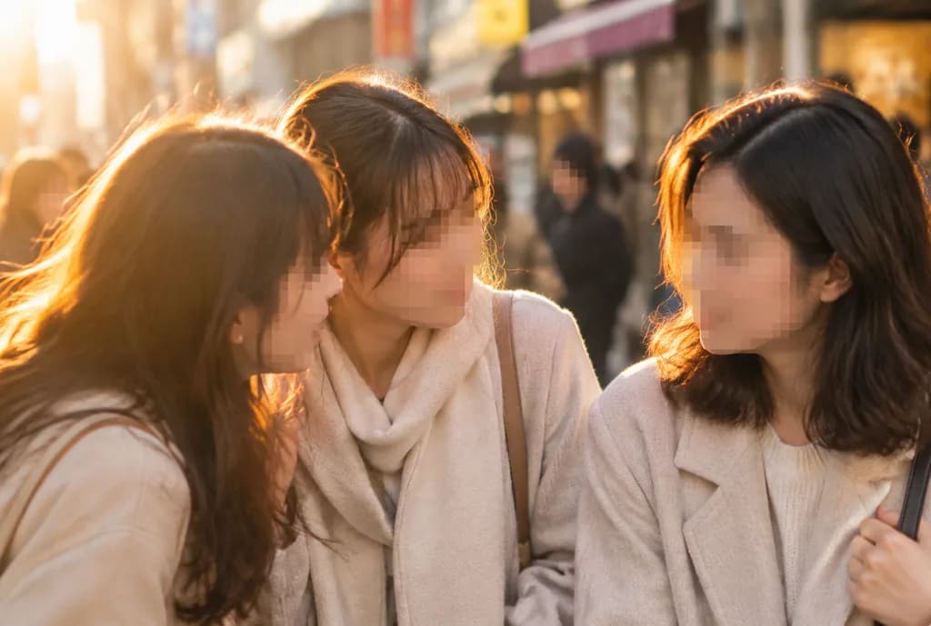 서울 거리 캔디드 클로즈업