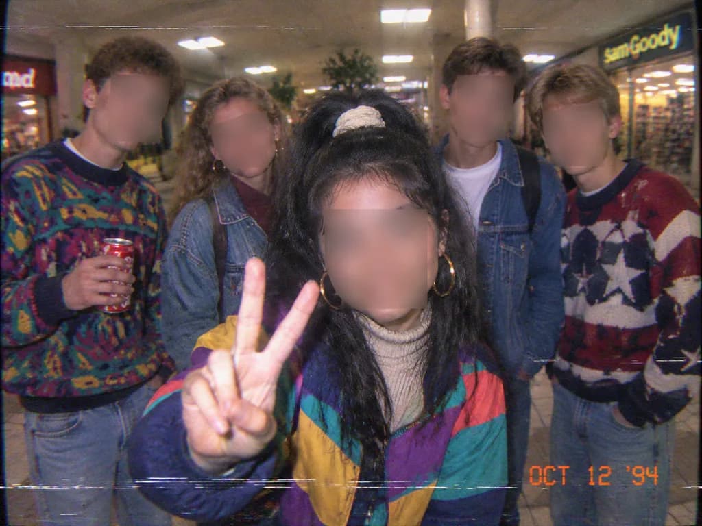 1990s Mall Teens VHS Camcorder Portrait