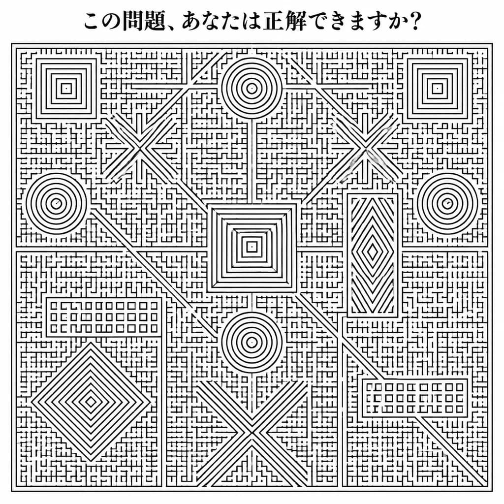 超高密度モノクロ迷路ポスター