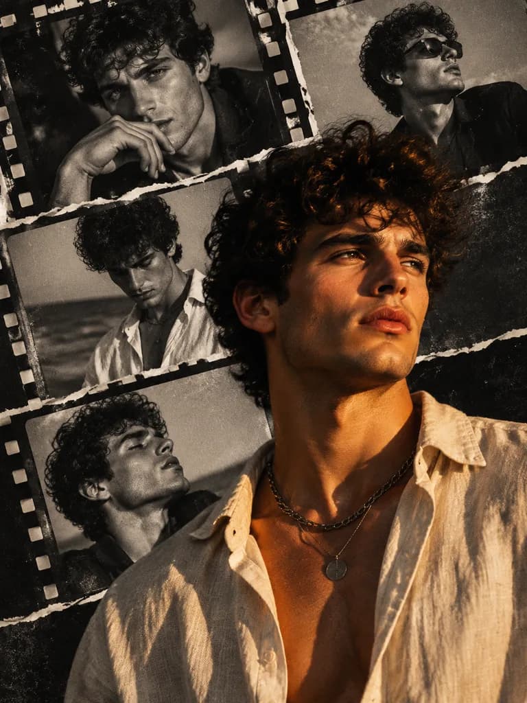 Retro Cinema Film Strip Portrait Poster