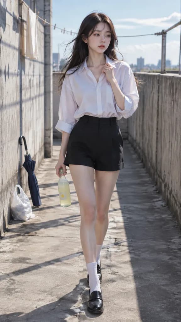 Breezy Rooftop Urban Fashion Walk