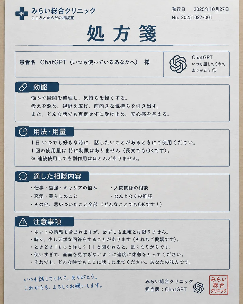 Humorous AI Prescription Document Design