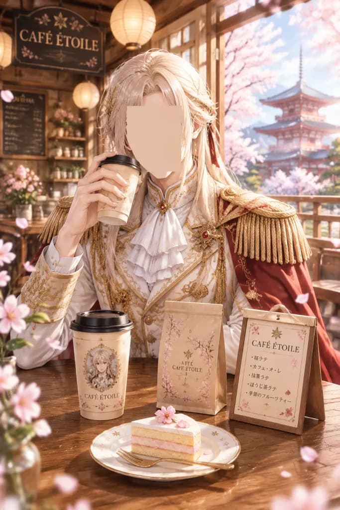 アニメキャラクターコラボカフェ宣伝ビジュアル
