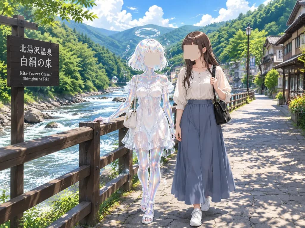 Soap Slime Girl Anime Travel Scene