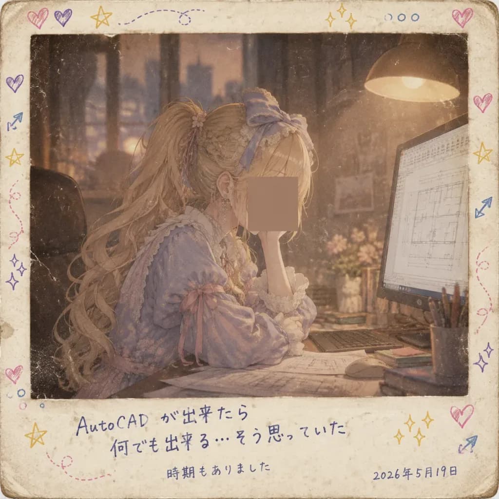 Melancholic Anime CAD Girl Polaroid