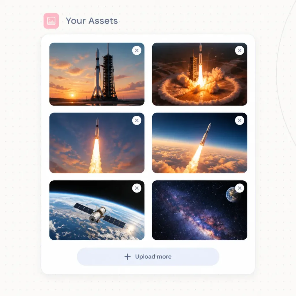 宇宙メディアギャラリーWeb UI