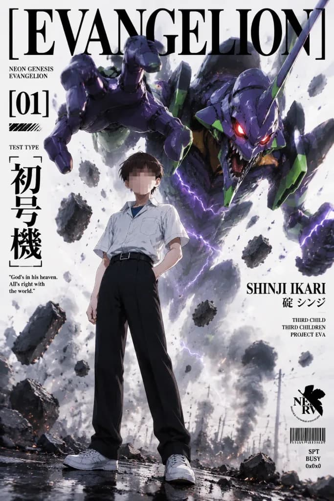 EVA動漫時尚雜誌封面海報