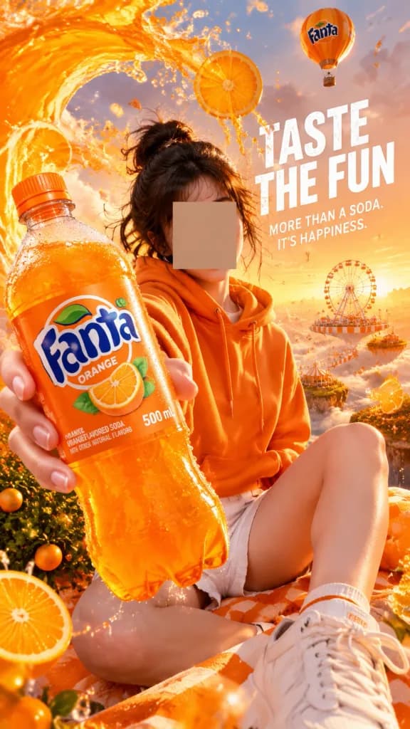 Cinematic Orange Soda Commercial Poster