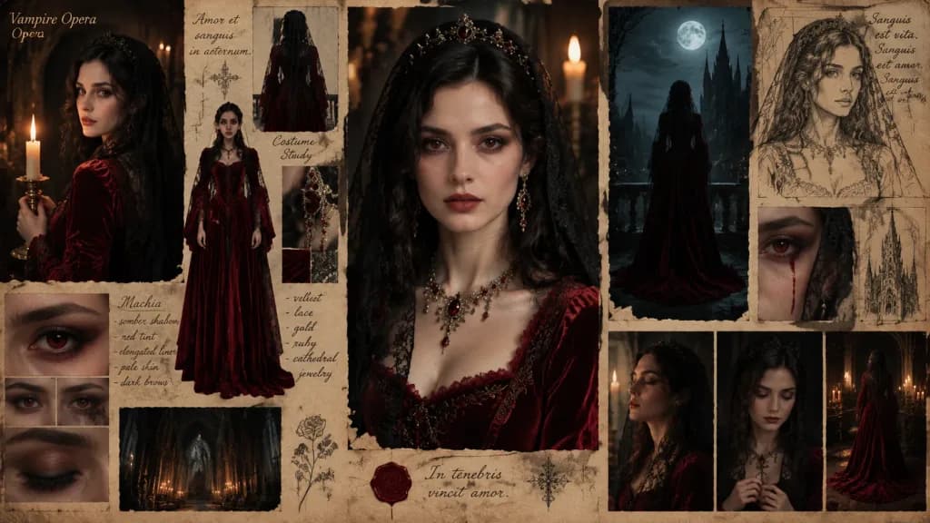 Gothic Vampire Opera Character Board
