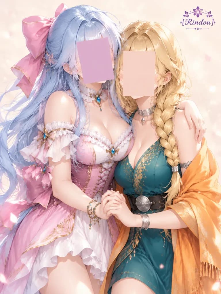 Fantasy Anime Duo in JRPG Style