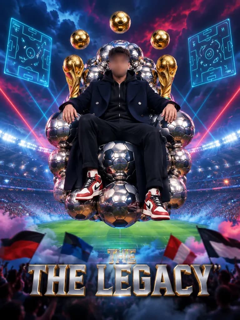 Floating Football Trophy Throne Poster
