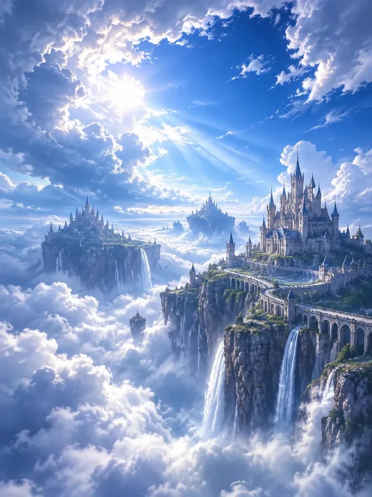 雲海之上的浮空城堡