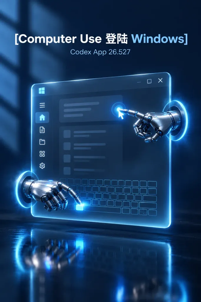 未來感 AI Windows 介面海報