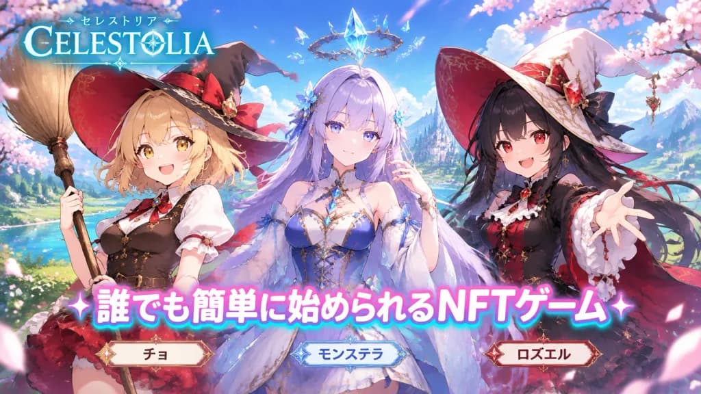Anime Fantasy Game Banner with Magical Girls