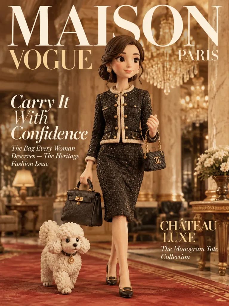 Claymation Luxury Fashion Magazine Cover