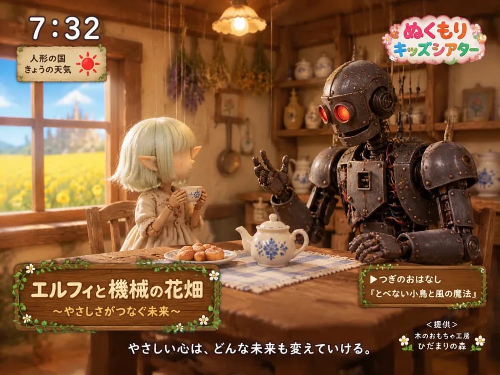 Nostalgic Japanese Puppet TV Theater Still