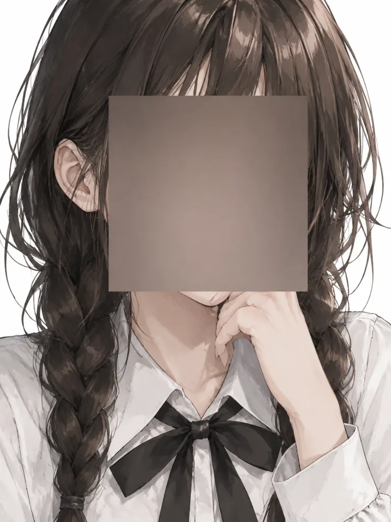 Obscured Face Anime Portrait