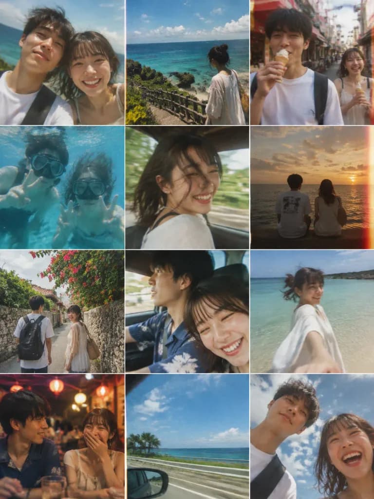 Nostalgic Travel Memory Photo Collage