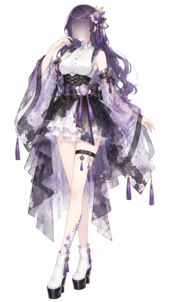 Purple Wa-Modern Idol Costume Concept