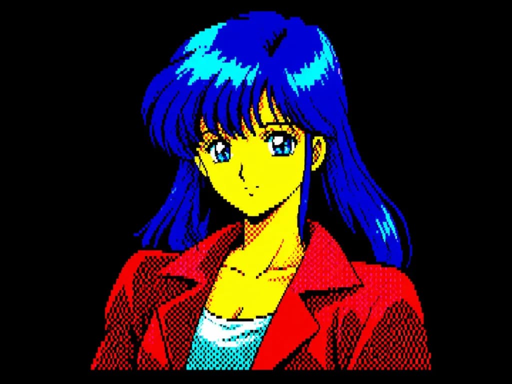 復古PC-88八色動漫肖像