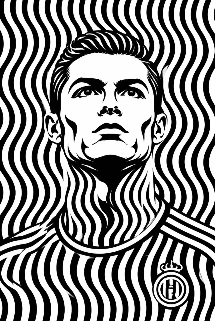 Op Art Wavy Stripe Portrait