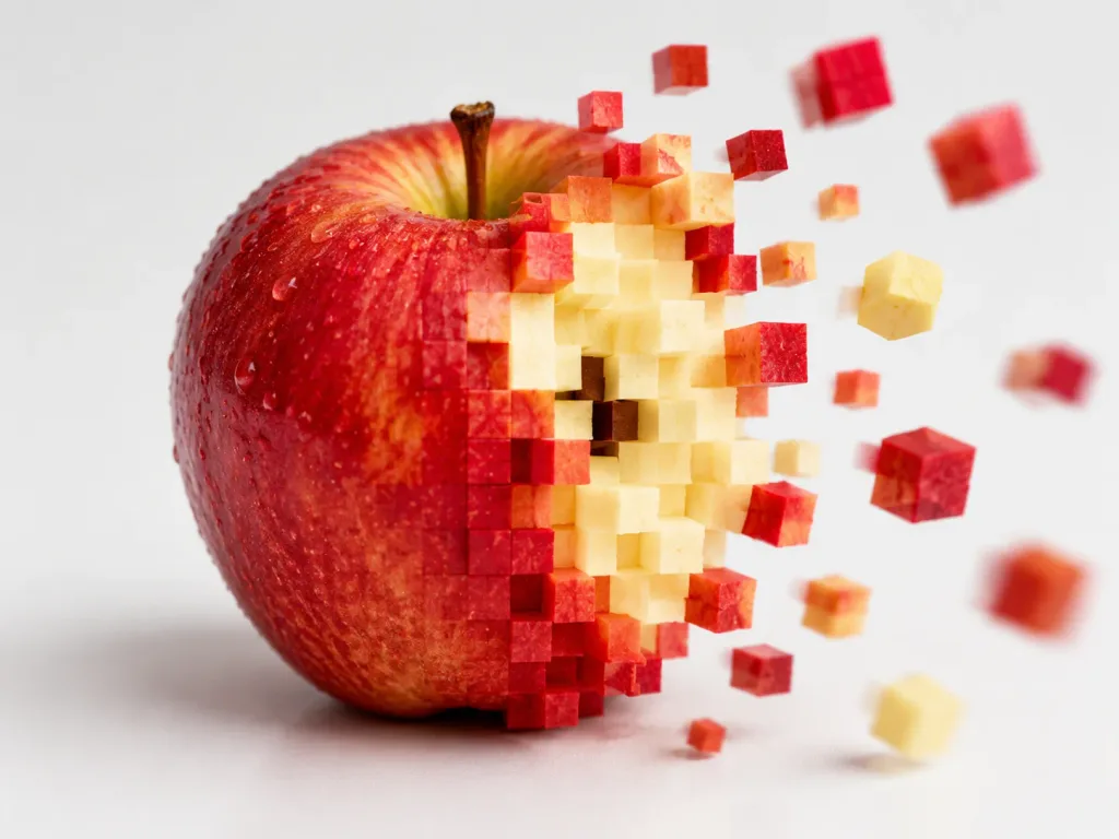 Voxel Disintegrating Food Photography