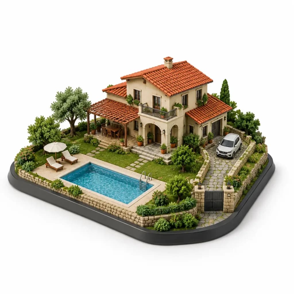 Tabletop Miniature Diorama Scene Reconstruction