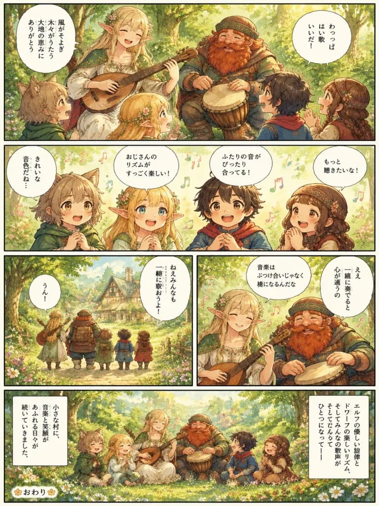 Forest Village Fantasy Manga Page