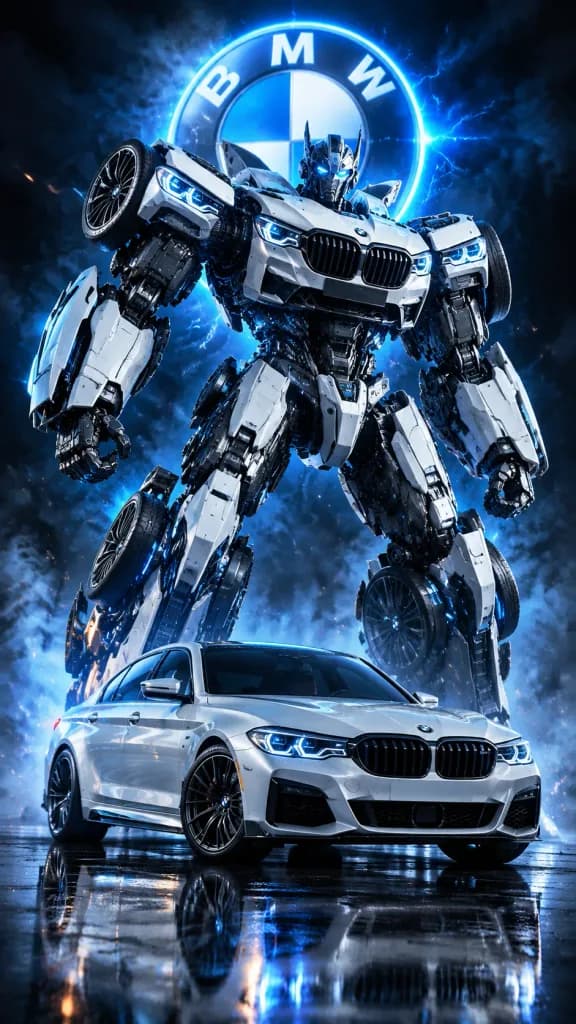 Luxury Car Mecha Transformer Advertisement
