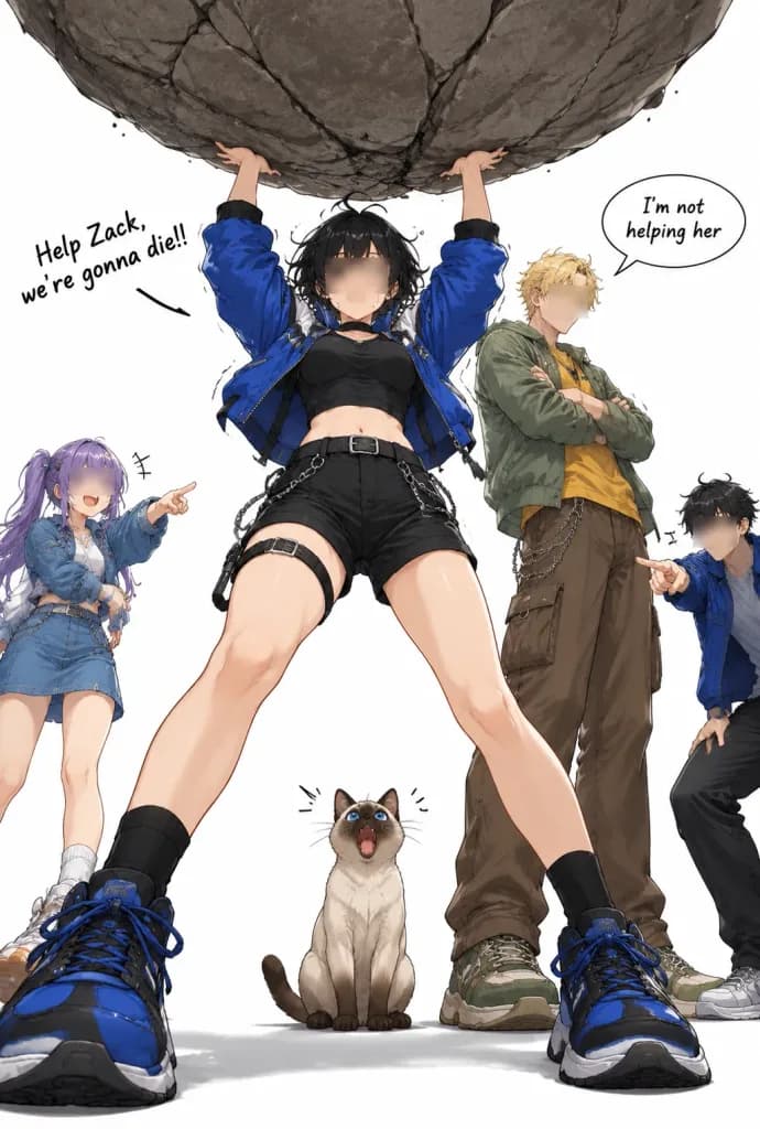 Anime Giant Boulder Comedy Scene
